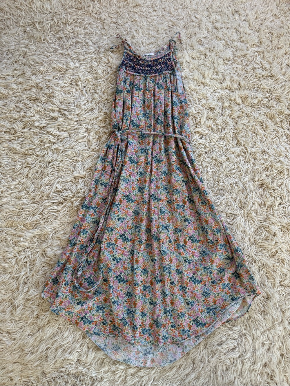Doen Floral Maxi Sundress with Smocked Yoke - Multi